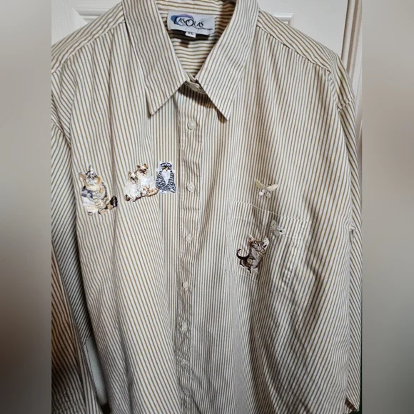 Vintage Las Olas Wearable Art W/ 7 Glitter Eyed Persian And Other Cats - Picture 2 of 16